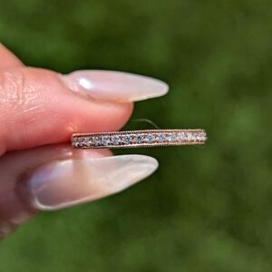 14k Rose Gold 3 Face Multi Micro Pave Diamond Band Ring